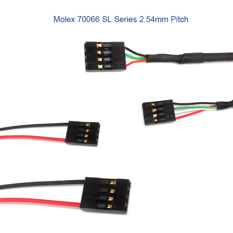 Проводка провода Molex 50-57-9404 изготовленная на заказ с SL 2.54mm 4 соединитель пути 70066