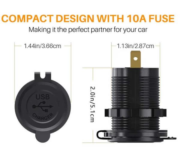Trendy Dual USB QC3.0 Car Phone Charger 5V 2.1A 12-24V With Safety Protection