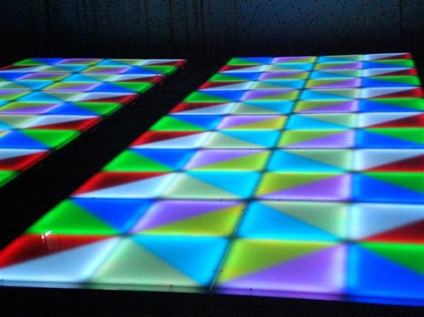 Night Club Rgb Color Changing Led Dancing Floor High Brightness 100 * 100 * 15 cm