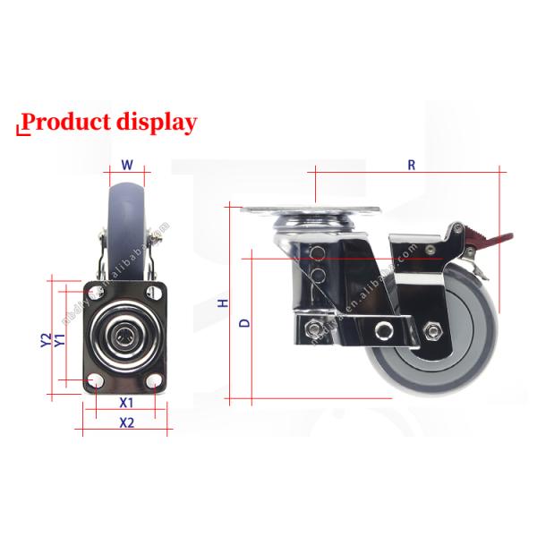 TPR Шкодопоглощающий Тихий Кастер Колеса Тихий Кастер Колеса