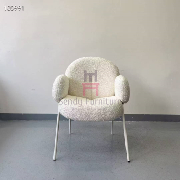 Modern Boucle Upholstered Dining Chair with Detachable Frame for Commercial & Home Use