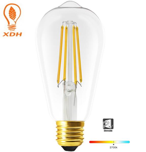 bulbos 1050lm de 8W ST64 E27 Dimmable Edison Bulb Decorative Filament Light