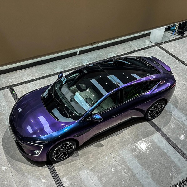 Glossy Diamond Purple Red Car Vinyl Wrap Car Film Luminous Accessories Purple Vinyl Wrap Vinyl Car Wrap Roll Metallic