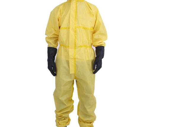 White Blue Surgical Disposable Gown Lightweight Chemical Protective Coveralls