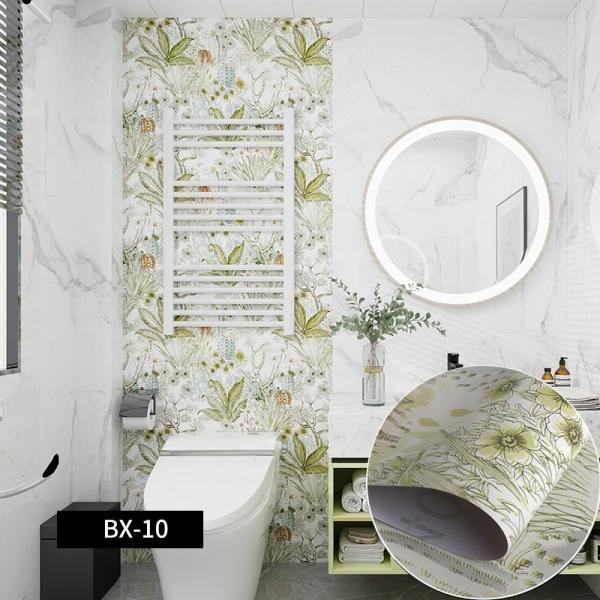 Waterproof 3D Vintage Hand-Painting Self Adhesive Wallpaper Peel Stick Floral Wallpaper