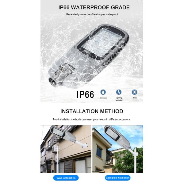 IP66 LED 	cri 75 Solar Powered Street Lights 200W For Theme Park