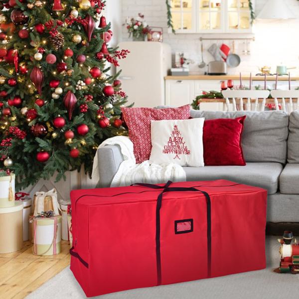 Customized Color Heavy Duty Durable 600d Oxford Dustproof Christmas Tree Storage Bag