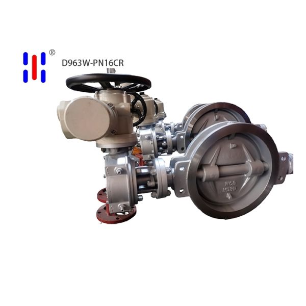 Motorized Electric Butterfly Valve Butt Welding PN16 Triple Eccentric Butterfly Valve