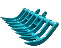 NM400 negro Digger Rake Bucket Excavator Rake para el claro de tierra