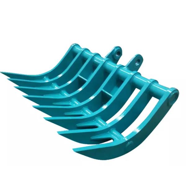 Mini Excavator Attachment Brush Rake Grapple 3-50 Ton Excavator Root Rake For Sale