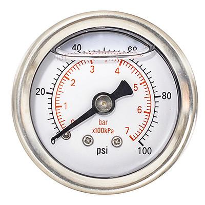 2.5'' 7 Kpa Vacuum Pressure Measurement 100Psi 1/4 BSPT Back Mount Gauge