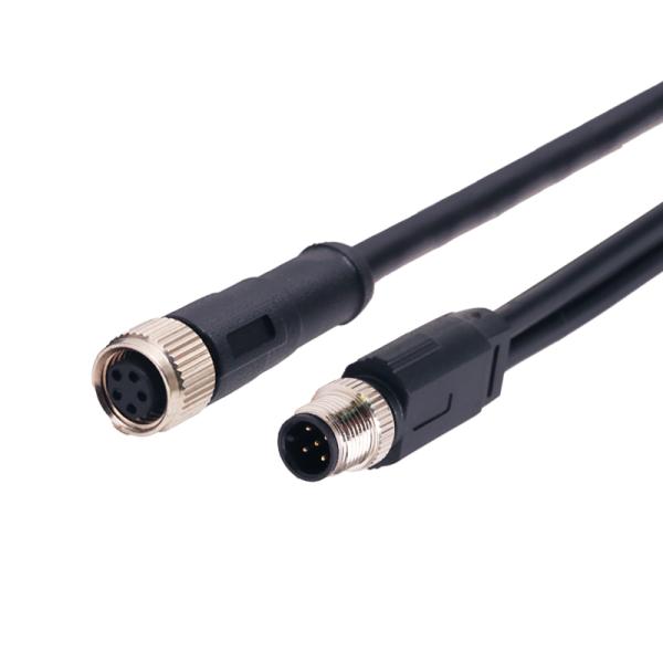 Automation IP68 Waterproof Connector Female Right Angle Circular Connector Sensor Cable