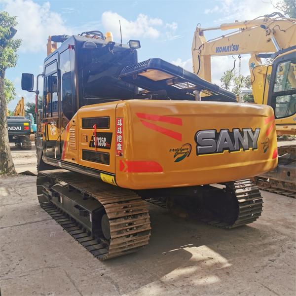 69.6 kW altura de transporte 2.8 m SANY135C excavadora usada con piezas y costo asequible
