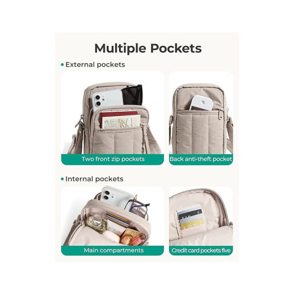 New Customized Nylon Women's Small Crossbody Bag Stylish Casual Phone Storage Bags Travel Wallet Portable Purse with LOGO