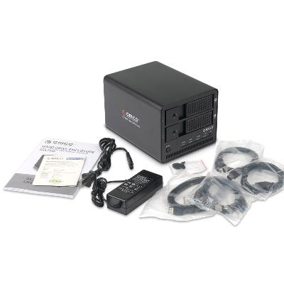 ORICO 9528RUSI3-BK Aluminum Super speed 2 Bay Hard Disk Drive Case to 3.5inch SATA HDD RAID Enclosur