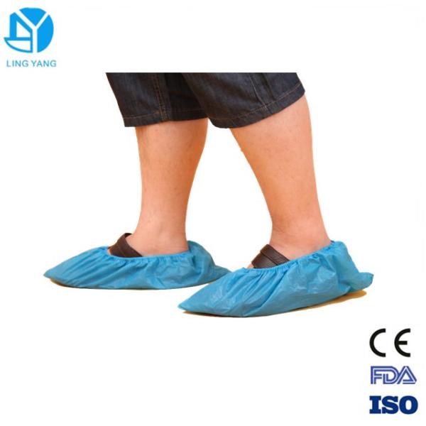 Anti Skid Plastic Disposable Shoe Covers For Workmen 41*15cm / 38*16cm