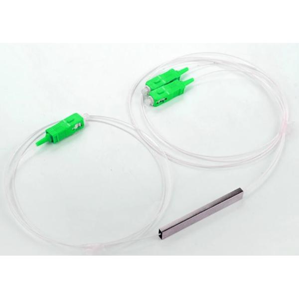 Divisor de la fibra óptica de FBT, SC óptico APC del divisor de la manera de acero del tubo 2