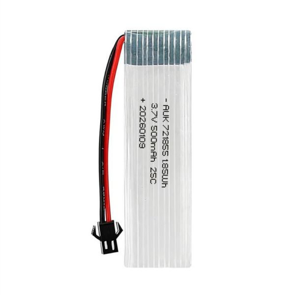 AUK 3.7V 500mAh 25C High Rate 721855 UDIRT U818A Aircraft H37 RC Model Battery
