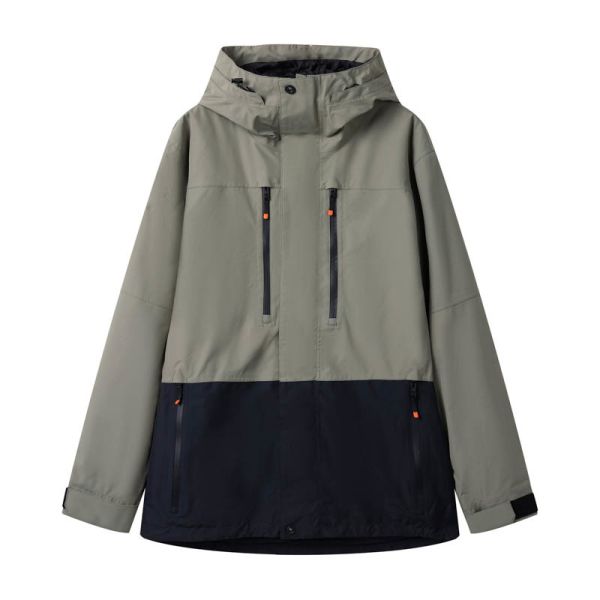 Men's Waterproof Insulated Windproof Ski Jacket with Hood for Outdoor Winter Activities