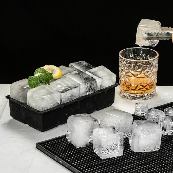 MHC Flexível Silicone Ice Cube Tray para personalização Tamanho de cartão Portavel Ice Ball Maker