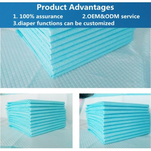 PE Film Backsheet Fluff Pulp SAP High Absorption Disposable Underpads
