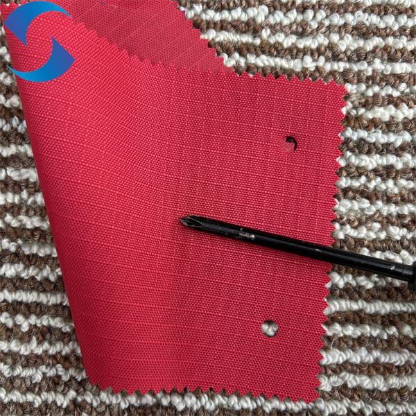 Custom Finish 420D Ripstop Oxford 0.5cm Grid Waterproof Fabric For Mass Production