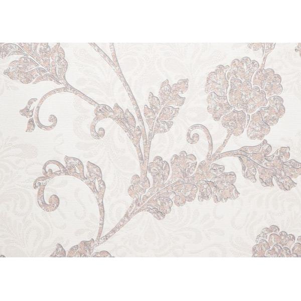 Waterproof Vinyl Country Style Wallpaper with Floral Pattern for Bedroom