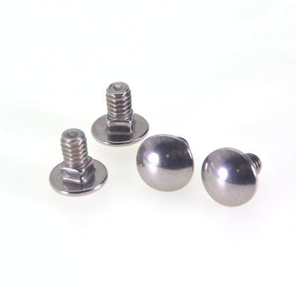 Tornillo de cuello cuadrado M5 de acero inoxidable pulido espejo, estándar DIN