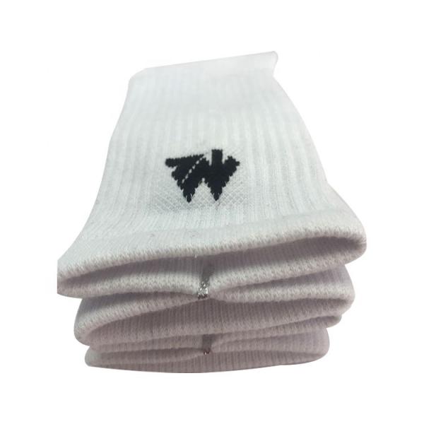 Middle Thick All Season Crew Length White Sports Socks Anti Slip Knitted Beauty Socks
