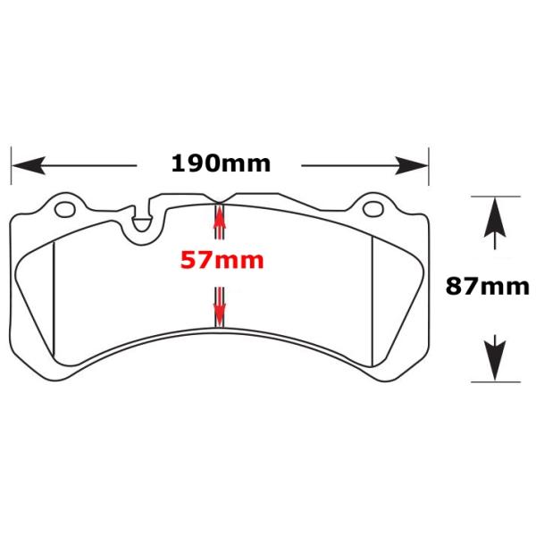Coeficiente semi metálico da fricção das pastilhas dos freios 65mm de HP2000 GT6