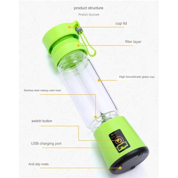 Fresh Juice Blender Multifunctional Bottle Juicer Blender for Easy in Multiple Colours