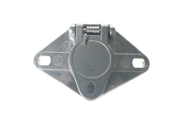6 Pin Trailer Cable Connector Silver Zinc Plated Material SAE Standard