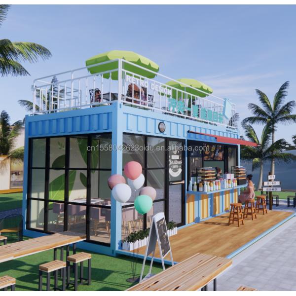 Hotel de diseño moderno 20 pies o 40 pies Contenedor prefabricado Cafetería y bar para hotel