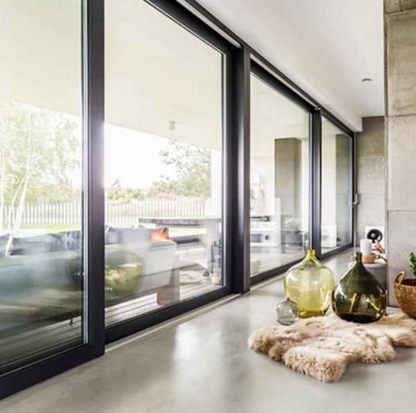 Porta deslizante de elevador de alumínio de design moderno com espessura de parede de 1,4 mm e vidro duplo