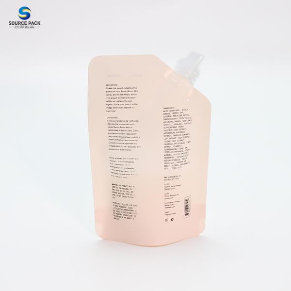 Recyclable PE Liquid Spout Pouch Bag with Window for Shampoo Cosmetic