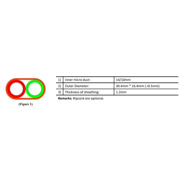 HDPE Tube Bundle Direct Bury (DB) Двухсторонний 14/10 мм