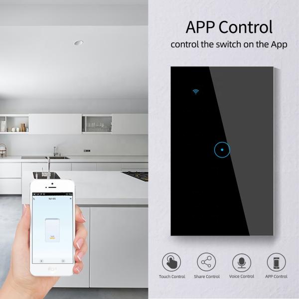 переключатель стены 600W Zigbee отсутствие выключателя нейтральной шатии 60HZ 3 умного