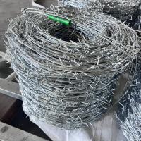 Fábrica Hot Dip Galvanized Barbed Wire For Mesh Security Fencing 12,5 Gauge 18 Gauge PVC revestido de ferro Barbed Wire