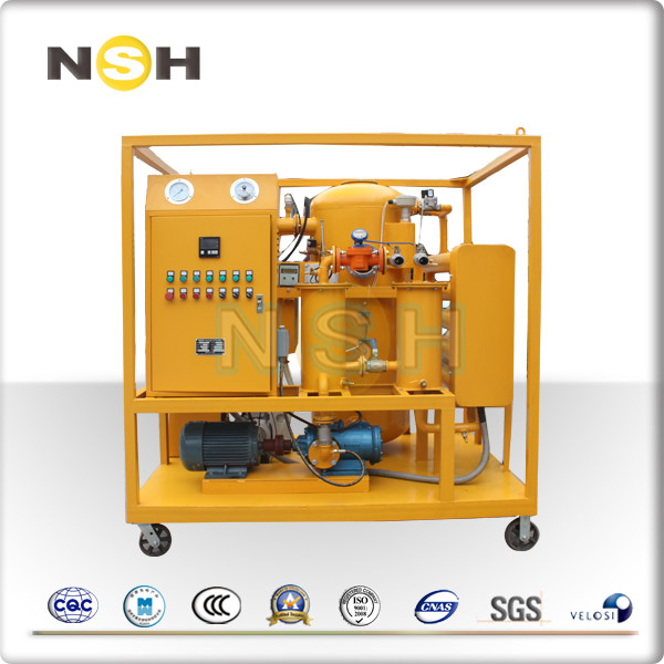 Mobile Double-Stage Vacuum Oil Purifier 600-18000LPH Flow Rate 75KV Dielectric Strength Recovery