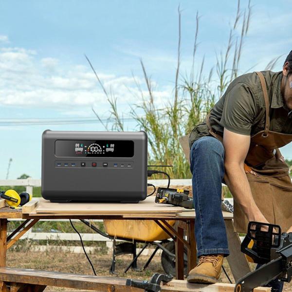 AC 1200W Input Portable Power Station, Solar Generator With Solar Panel