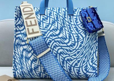 Lady Blue 3D Effect Shopping Psychedelic Tote Bag Capsule Series