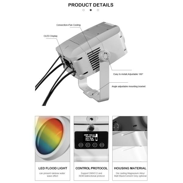 60W LED IP65 Outdoor Water Wave Projector Light for Building