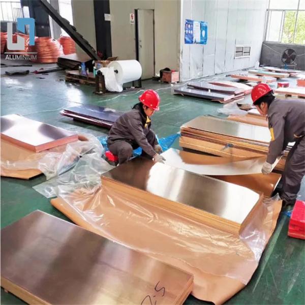 H65 4x8 Copper Sheet 0.5mm Thickness With Mill Sand Blast Surface