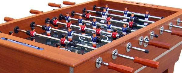 Wood Hand Grip Soccer Game Table MDF Indoor Use With Cabinet Legs CE Approved