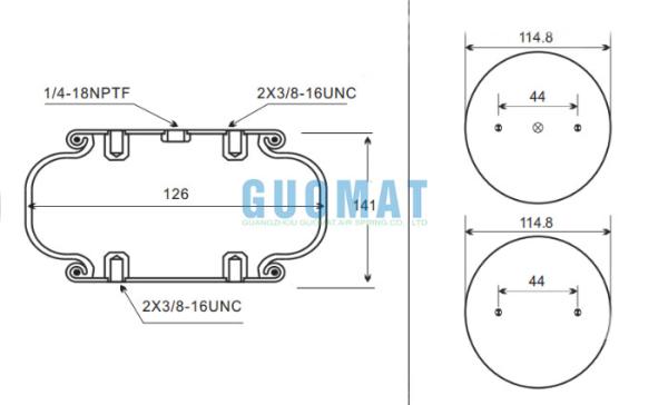W01-358-7725 Firestone Industrial Single Convoluted Air Spring 141mm Design Height For Electronic Equipment