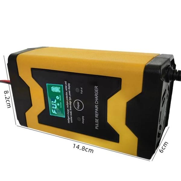 12v Pulse Repair Lead acid Battery Charger 12V 6A motorcycle car battery charger temperature control compensation