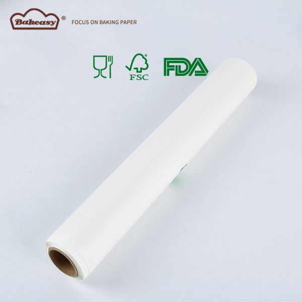 Rolled Baking Paper Non Stick Oil Resistant White Gold Cooking Paper