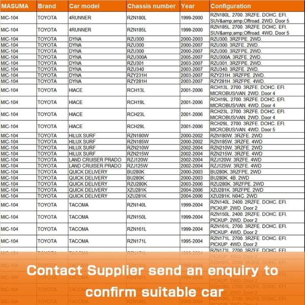 Sistema de encendido de la bobina del motor automático MASUMA para RZN150 90919-02237 90919-02237 TOYOTA 4RUNNER