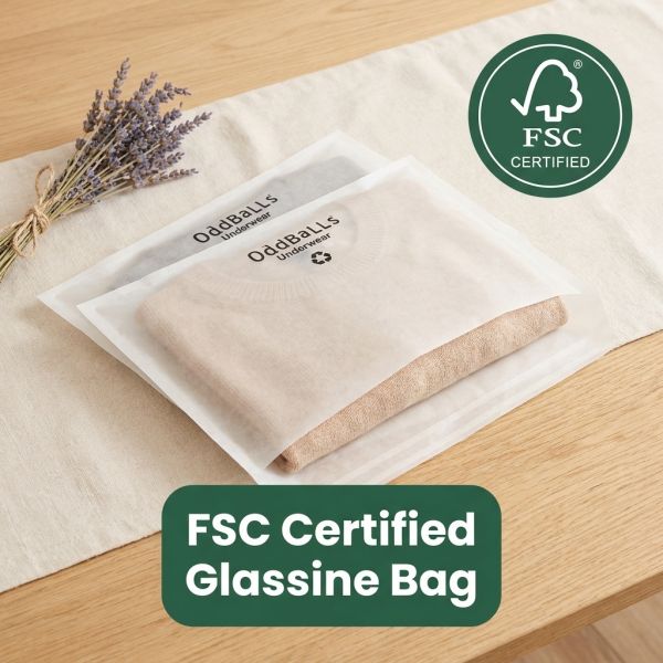 Glassine Paper Bag for Apparel Eco Clothing Packaging Biodegradable Garment Pouch Custom Low MOQ for Certified Recyclable