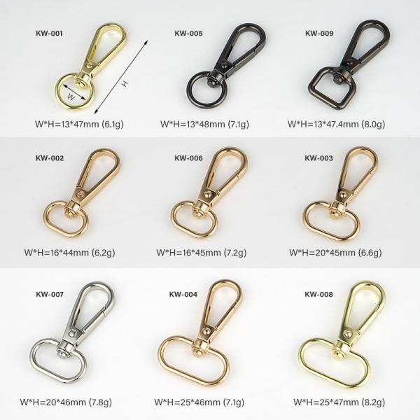 Custom 1 Metal Swivel Snap Hooks for Luxury Bag Hardware Spring Metal